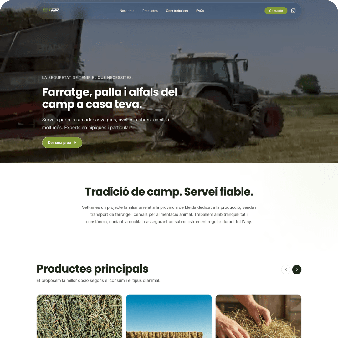 Exemple de web creada per Kodia